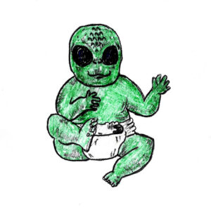 Alien Parables Part 1 - drawing by Harvey Dog for Volume 1: The Learning Curve