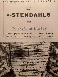 Poster for Hated Uncles Wentworth House show April 14th, 1989