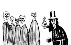 Alice Cooper & Friends - drawing by Harvey Dog 2021 for the "Ballad of Dwight Fry" video.