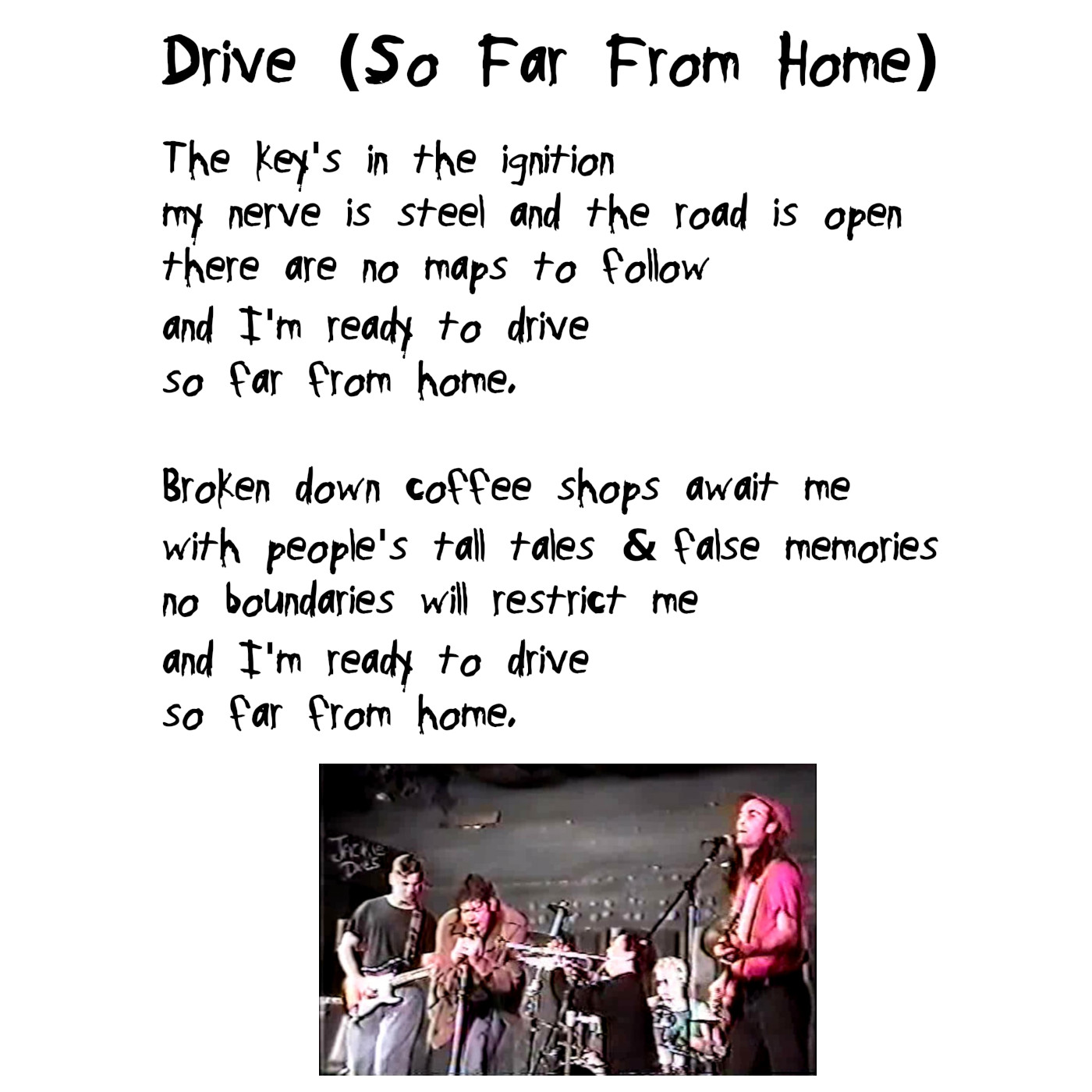 "Drive So Far From Home" image for the Hated Uncles Live at Gown 'n Gavel 07-22-1998 audio video.