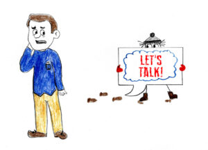 Let's Talk - drawing by Harvey Dog 2020 for the "Let's Talk" video.